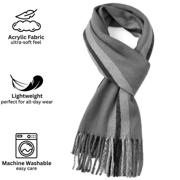 Alpine Swiss Mens Scarf Softer Than Cashmere Scarves Plaids Womens Winter Shawl - Picture 4 of 7